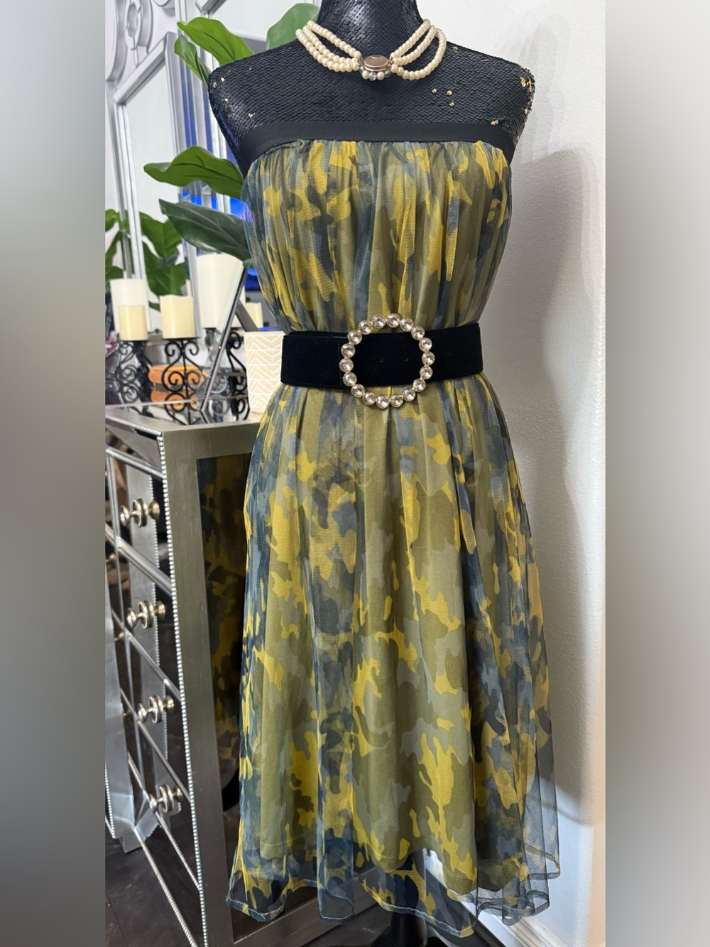 Mystree Mesh Tull Camo Skirt Size Small